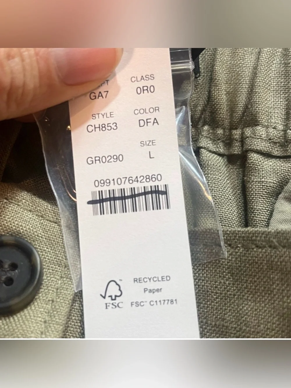 J.Crew Harbor pant in linen in dusty fatigue